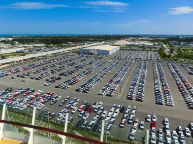 Cape Canaveral, Amerika Birleşik Devletleri. Port Canaveral gemisi arial görünümünü