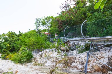 Labadee, Haiti - 01 Mayıs 2018: Yaz Labadee Adası'nda Haiti pistte yarış kızağı güneşli gün,