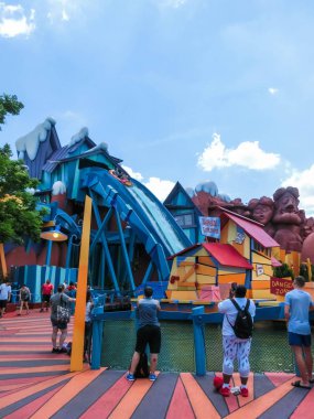 Orlando, Florida, Amerika Birleşik Devletleri - 09 Mayıs 2018: Ride Toon lagün. Adaları macera. Evrensel.