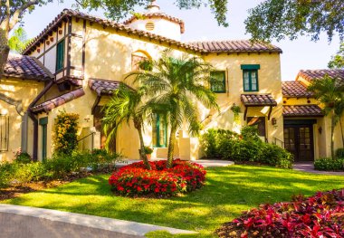 Orlando, Florida, ABD - 10 Mayıs 2018: Manor house park Universal Studios adlı İtalyan. Bir tema park resort Orlando, Florida'nın Orlando olduğunu.