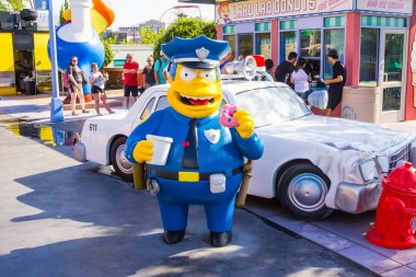 Orlando, Florida, ABD - 10 Mayıs 2018: park Universal Studios adlı insanlar. Bir tema park resort Orlando, Florida'nın Orlando olduğunu.