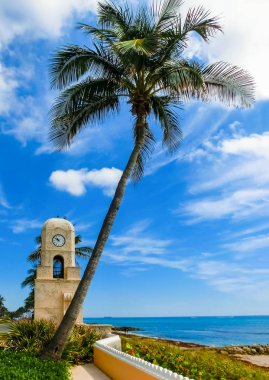 Palm Beach, Florida, USA clock tower on Worth Ave. clipart
