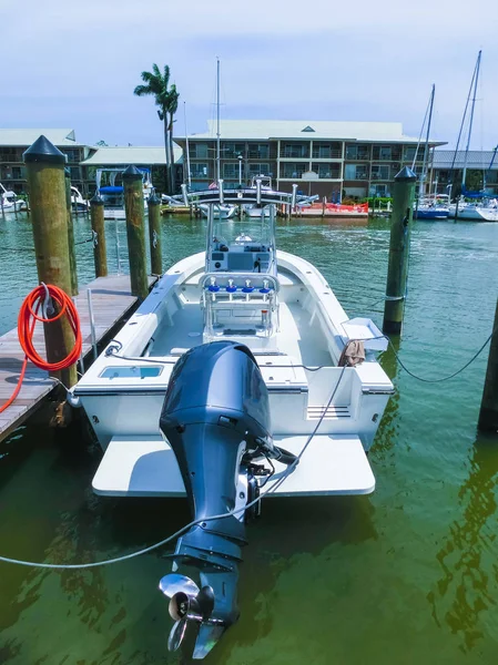 Jacht Hajókikötő Vízparti Naples Florida Usa Ban — Stock Fotó