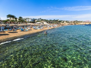 Mısır, Sharm el-Sheikh, Sharm El Sheikh, Mısır - 31 Aralık 2018:Red deniz plaj