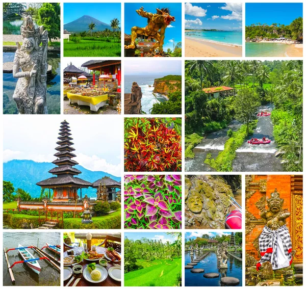 Koláž na téma Bali, Indonésie — Stock fotografie