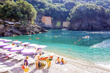 San Fruttuoso abbey Camogli, Liguria, İtalya