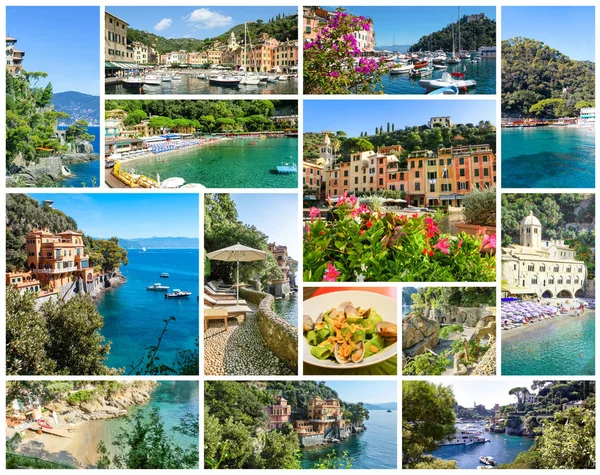 Beautiful bay with colorful houses in Portofino, Liguria, Italy — Stock Photo, Image