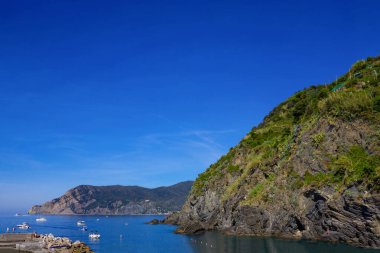 Vernazza Körfezi - Cinque Terre, La Spezia ili, Liguria Bölgesi, İtalya