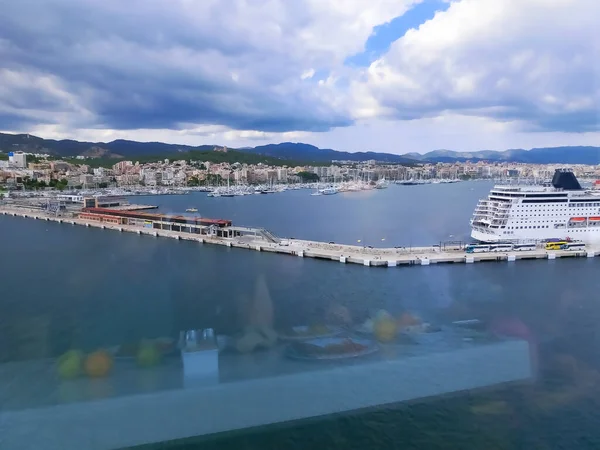 Порт Пальма Майорка Іспанія Вид Круїзного Корабля — стокове фото