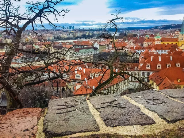 Vue Aérienne Des Toits Vieille Ville Prague République Tchèque — Photo