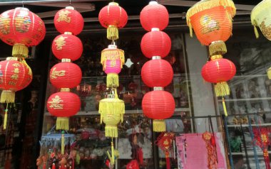 Shop on the corner in chinatown, New York at USA clipart