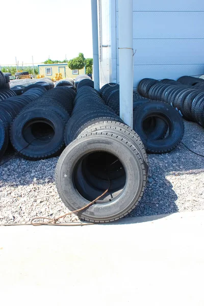 Kyiv Ukraine June 2020 Lot Triangle Tires Sale Kyiv Ukraine — Stock Photo, Image