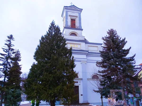 Poprad Słowacja Grudnia 2019 Stare Miasto Poprad Słowacja Zimą — Zdjęcie stockowe