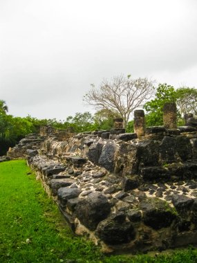 Cozumel 'deki San Gervasio' da kalan bir Maya harabesi.