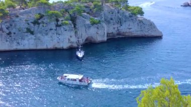 Marsilya ve Cassis arasındaki Calanque, Provence France