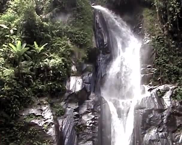 Bali Indonésie Avril 2012 Rafting Dans Canyon Sur Rivière Montagne — Video