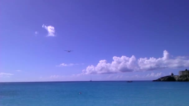 Philipsburg Sint Maarten Holandia Maja 2016 Plaża Zatoce Maho Jest — Wideo stockowe