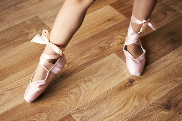 Mladá Baletka Špičatých Botách Doma Dreams Ballet Dance Concept — Stock fotografie