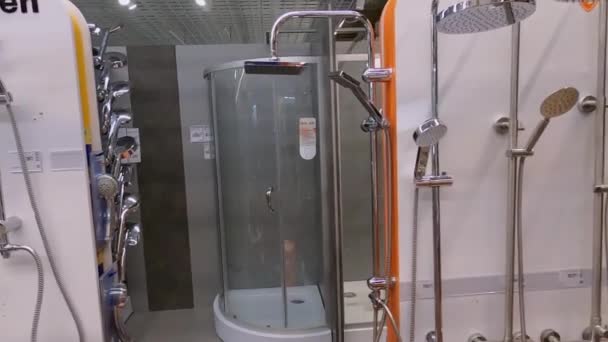 Kiev Ucrania Agosto 2020 Colección Mezcladores Para Baño Tienda Kiev — Vídeo de stock