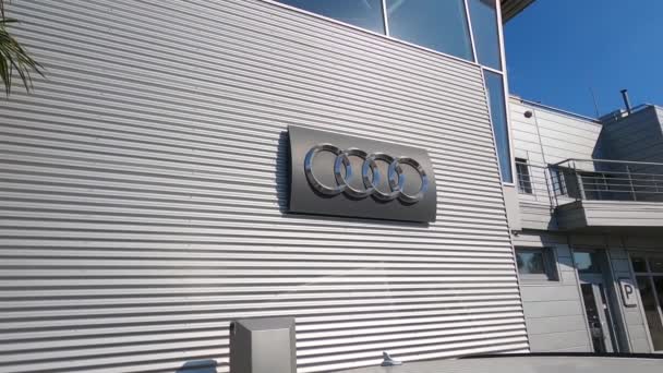 Kiew Ukraine August 2020 Das Audi Autohaus Kiew Ukraine August — Stockvideo