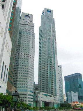 Singapur - 24 Aralık 2008: Singapur finans bölgesi.