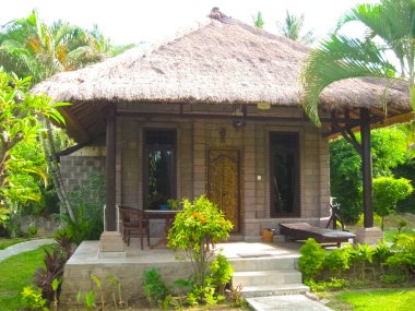 Amed, Endonezya - 13 Nisan 2012: Amed, Endonezya 'daki Coral View Villas