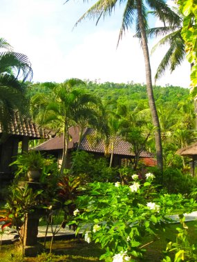 Amed, Endonezya - 13 Nisan 2012: Amed, Endonezya 'daki Coral View Villas