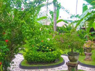 Amed, Endonezya - 13 Nisan 2012: Amed, Endonezya 'daki Coral View Villas