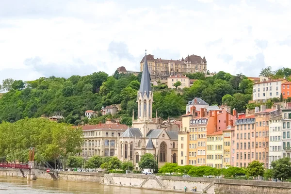 Lion France Vue Rivière Sona Pont Lyon France — Photo