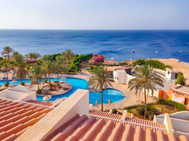 Sharm El Sheikh, Mısır - 14 Eylül 2020: Hotel Siva Sharm, eski Savita Resort, Sharm El Sheikh, Mısır 'da 14 Eylül 2020