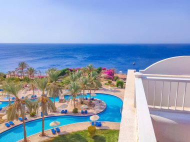 Sharm El Sheikh, Mısır - 14 Eylül 2020: Hotel Siva Sharm, eski Savita Resort, Sharm El Sheikh, Mısır 'da 14 Eylül 2020