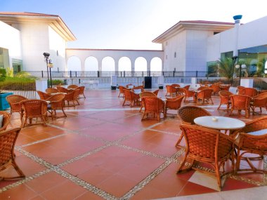 Sharm El Sheikh, Mısır - 14 Eylül 2020: Hotel Siva Sharm, eski Savita Resort, Sharm El Sheikh, Mısır 'da 14 Eylül 2020