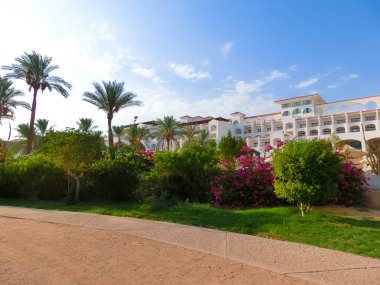 Sharm El Sheikh, Mısır - 14 Eylül 2020: Hotel Siva Sharm, eski Savita Resort, Sharm El Sheikh, Mısır 'da 14 Eylül 2020