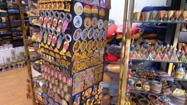 Sharm Sheikh Egypt September 2020 Local Gift Shop Egyptian Souvenir — Stock Video