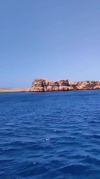 Bahía Con Agua Azul Parque Nacional Ras Muhammad Sinaí Egipto — Vídeo de stock