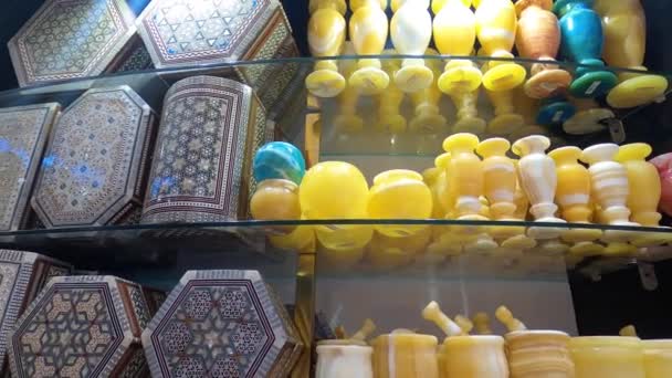 Sharm Sheikh Egipto Septiembre 2020 Tienda Regalos Local Tienda Recuerdos — Vídeo de stock