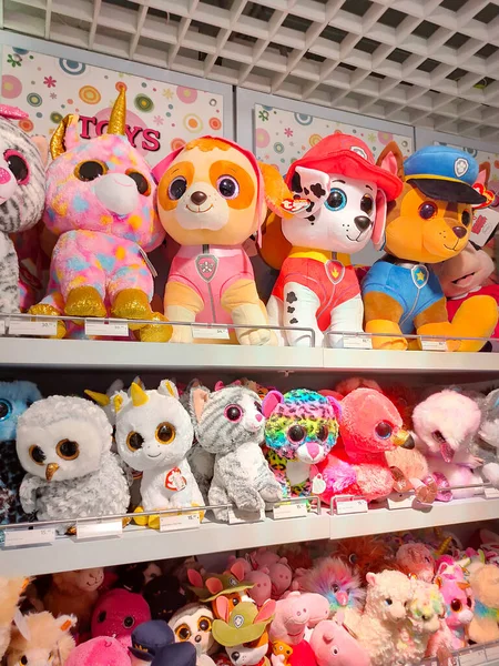 Kiev Ucrânia Setembro 2020 Loja Brinquedos Macios Produtos Infantis Centro — Fotografia de Stock