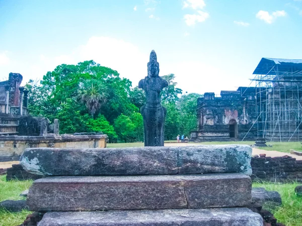 Sculpture Budda Dans Temple Polonnaruwa Capitale Médiévale Ceylan Sri Lanka — Photo