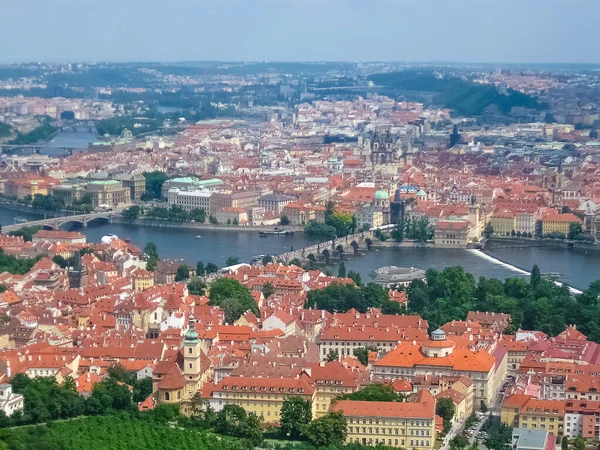 Vista Aerea Dei Tetti Della Città Vecchia Praga Repubblica Ceca — Foto Stock