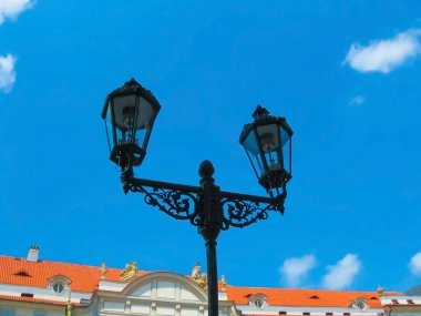 Prag lambası mavi gökyüzü hala hayat dolu, Prag, Çek Cumhuriyeti