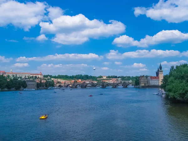 Pohled Staré Město Řeku Vltavu Praze — Stock fotografie