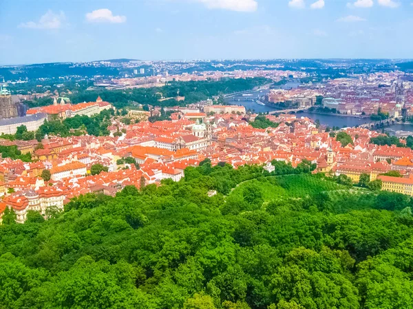 Vista Aerea Dei Tetti Della Città Vecchia Praga Repubblica Ceca — Foto Stock