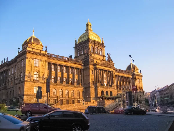 Praga República Checa Junho 2010 Fachada Edifício Histórico Museu Nacional — Fotografia de Stock