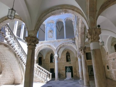 Dubrovnik, Hırvatistan - 07 Haziran 2015: Hırvatistan 'ın eski Dubrovnik kenti, 07 Haziran 2015. Dubrovnik bir UNESCO Dünya Mirası sahası