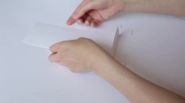 tatlı kadın el katlama kağıt şablonu