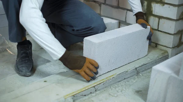 Gaz Beton taş döşeme çimento temeline Oluşturucu