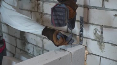 katılan kelepçe gaz beton blok ile elektrikli matkap vidalama Oluşturucu