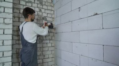 gaz Beton taş duvara delikler ile elektrikli matkap Delme Oluşturucu