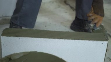 gaz Beton taş iki tarafından aşırı harç izale Oluşturucu