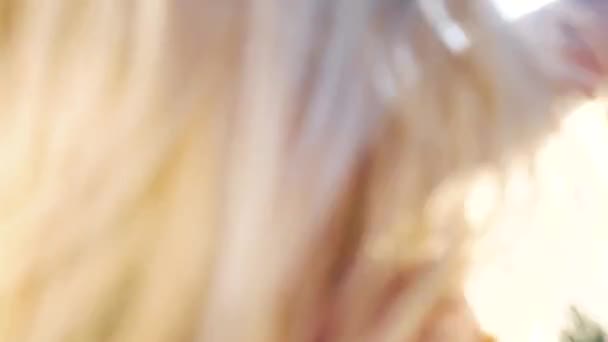 portrait recadré de modèle féminin blonde posant devant la caméra 